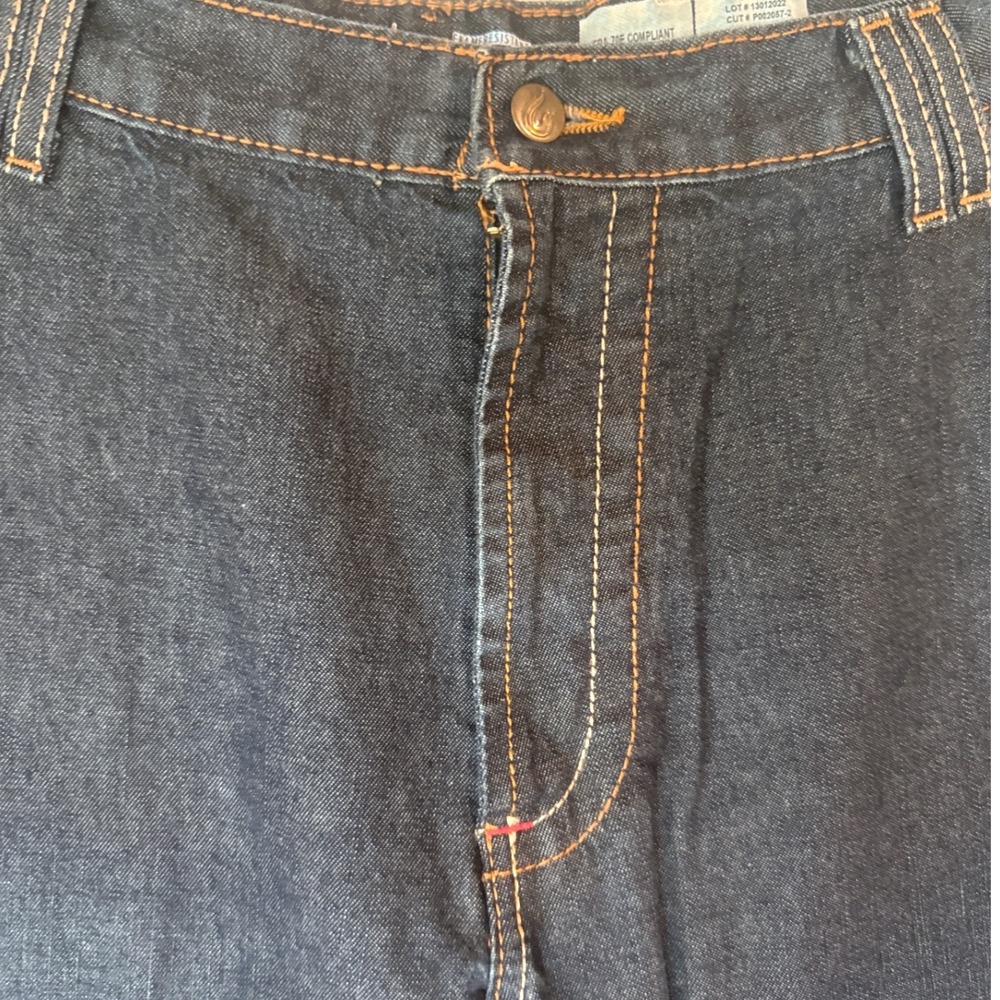 Lapco FR Flame Resistant Work Jeans Mens 42x36 Indigo Blue Denim NFPA 2112 70E - Picture 5 of 10